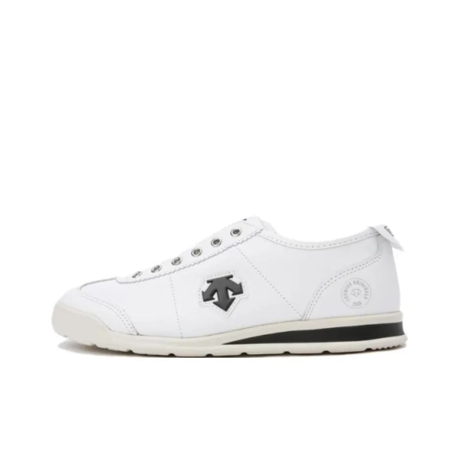 DESCENTE Abrasion Resistant Low Top Running Shoes Unisex White