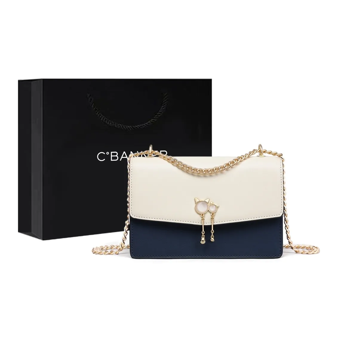 C°BANNER Коровья кожа с синтетической кожей сумка через плечо женская синий и белый