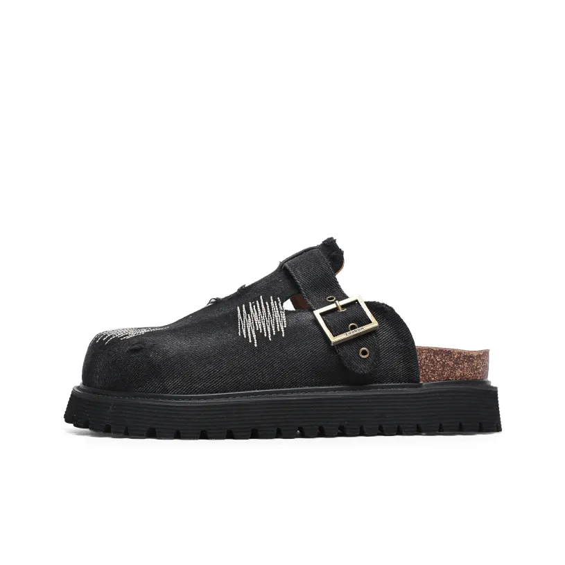 Angelmi Аbrasion Resistant Домашние тапочки Унисекс Деним черный