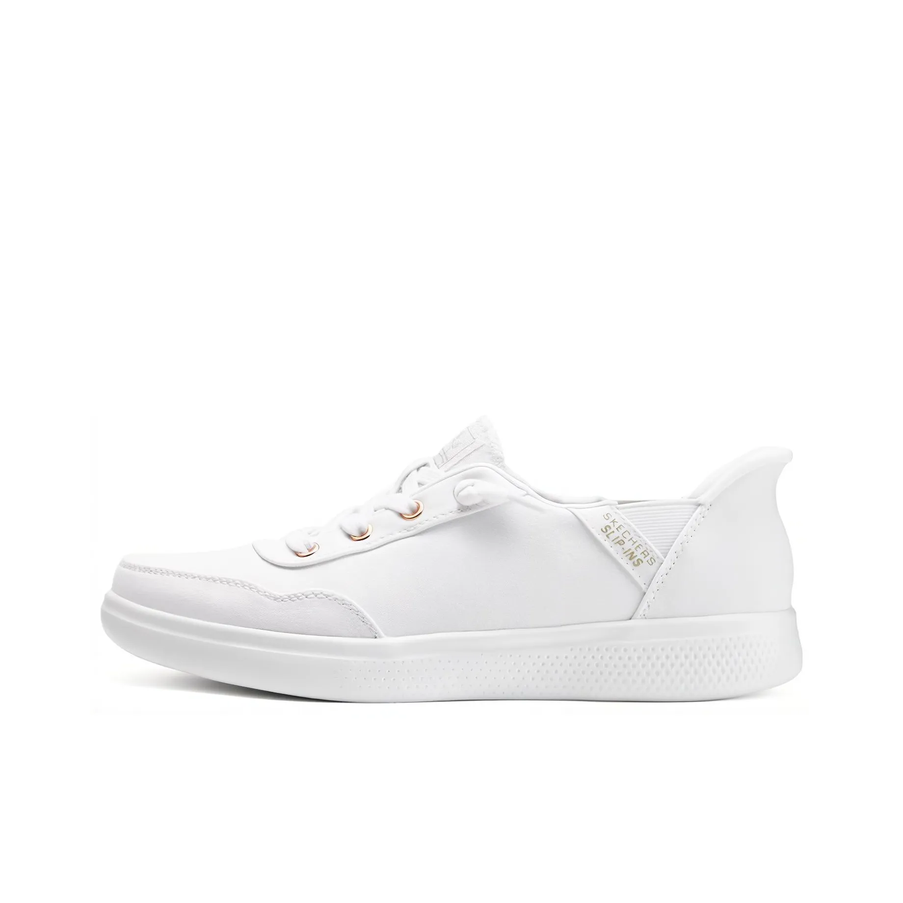 Skechers Slip Ins Hands Free Slip Ins Low Top Canvas Shoes Women's White