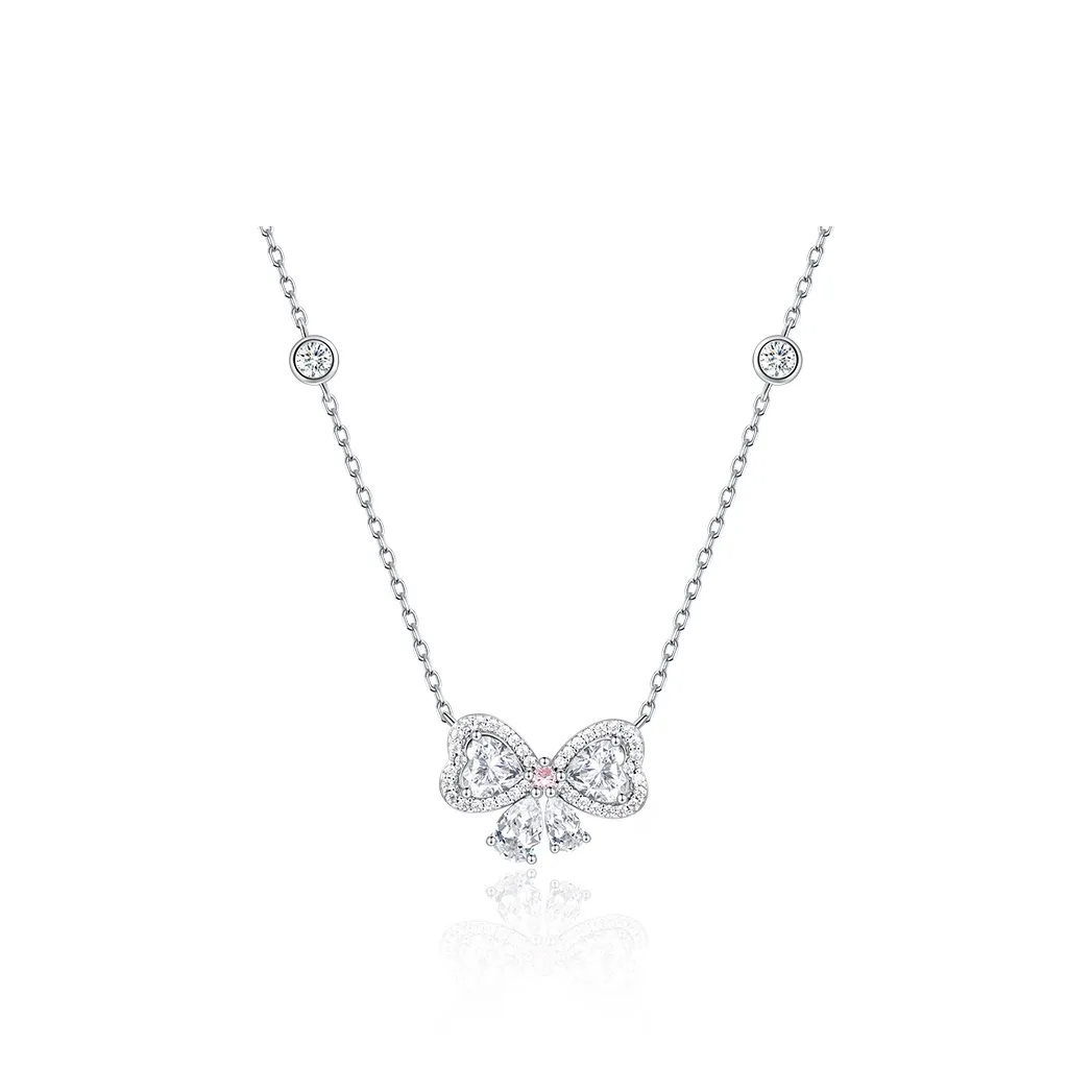FANCI S925 Silver With Gemstones Layering Pendant Necklaces Women's
