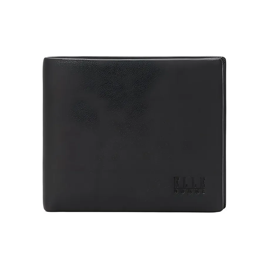 ELLE HOMME Cow Leather Wallet Regular Men's Black