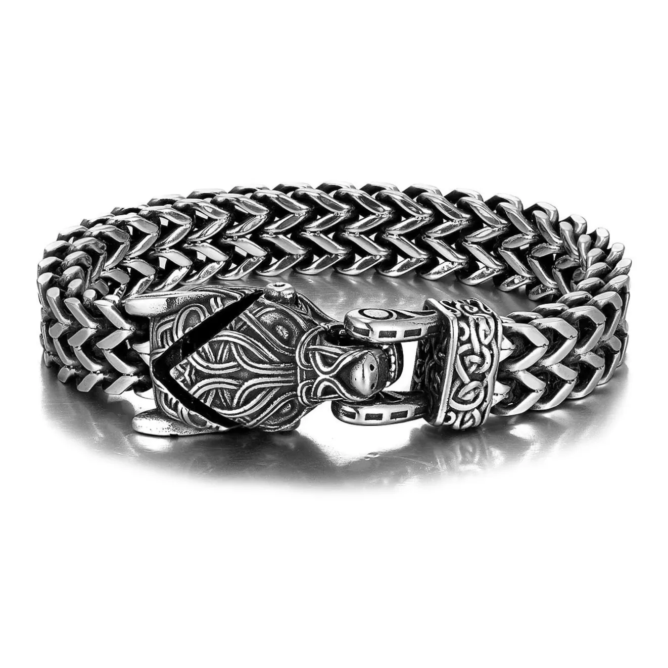 LIBALU Браслеты из титанового стального серебра, мужские