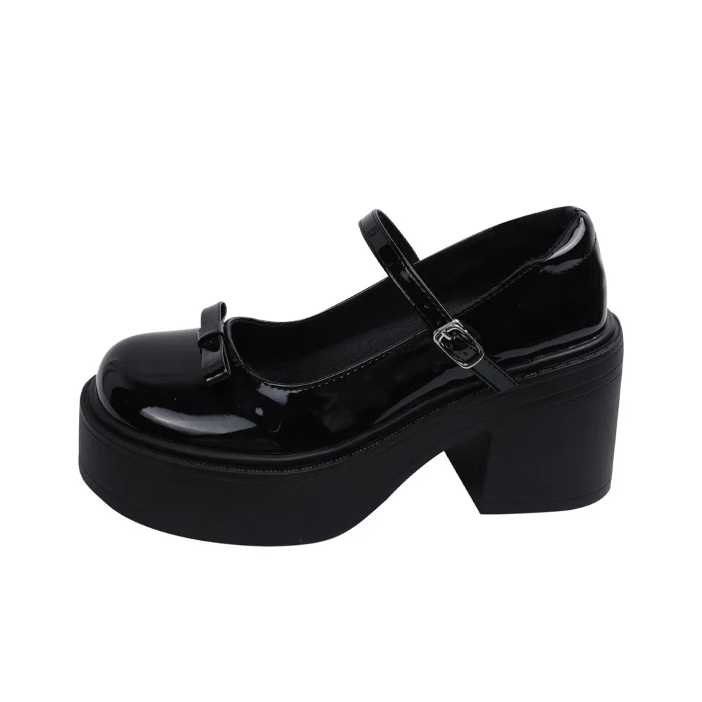 PARK DANCE Квадратный каблук Туфли Мэри Джейн Женские