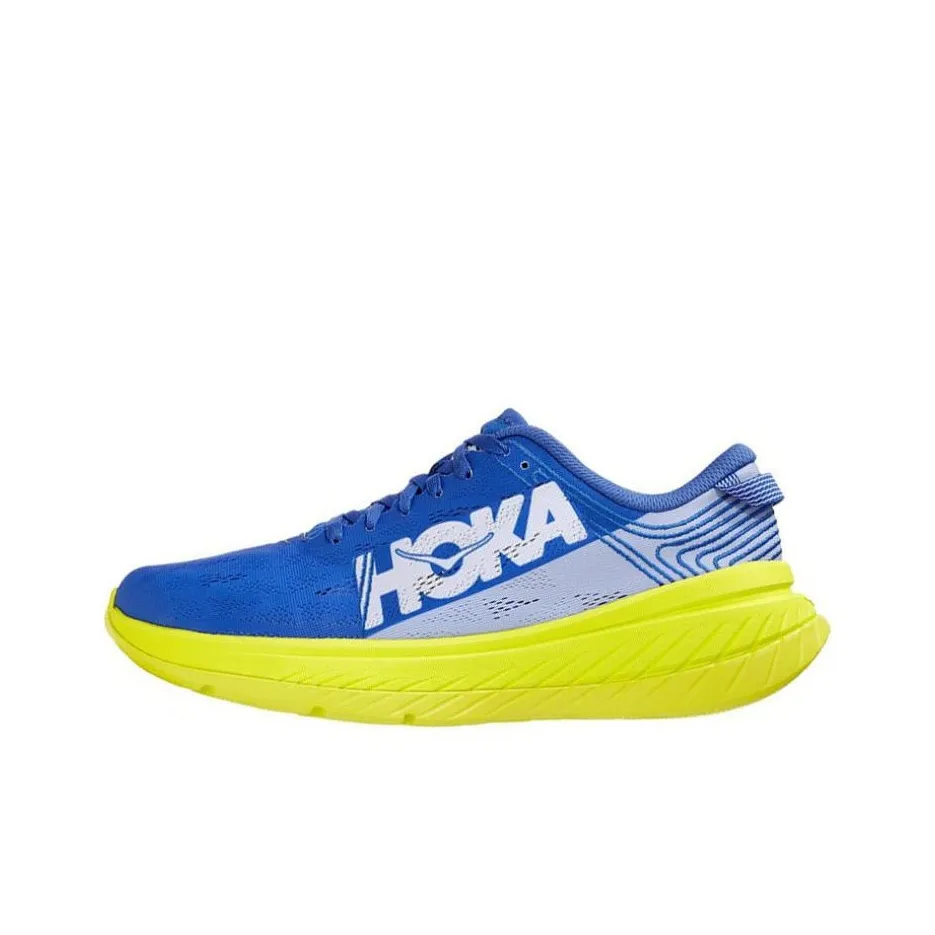 HOKA ONE ONE Амортизация устойчивость к истиранию дышащий низкий топ беговые кроссовки мужские синий желтый