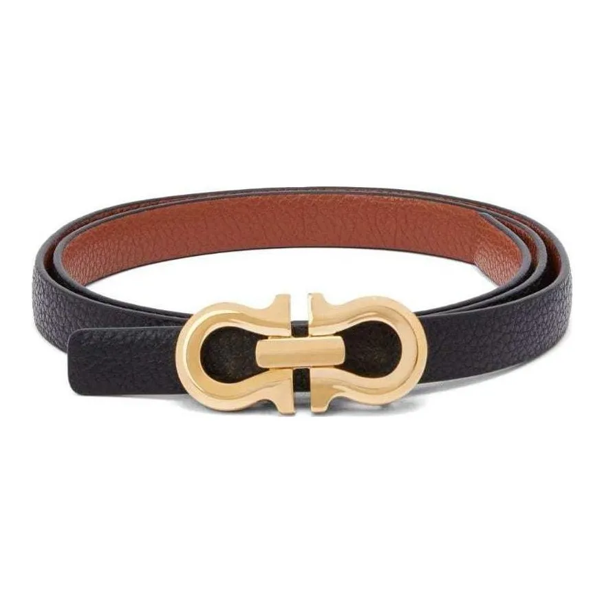 FERRAGAMO Телячья кожа Кожаные ремни Женские Черный