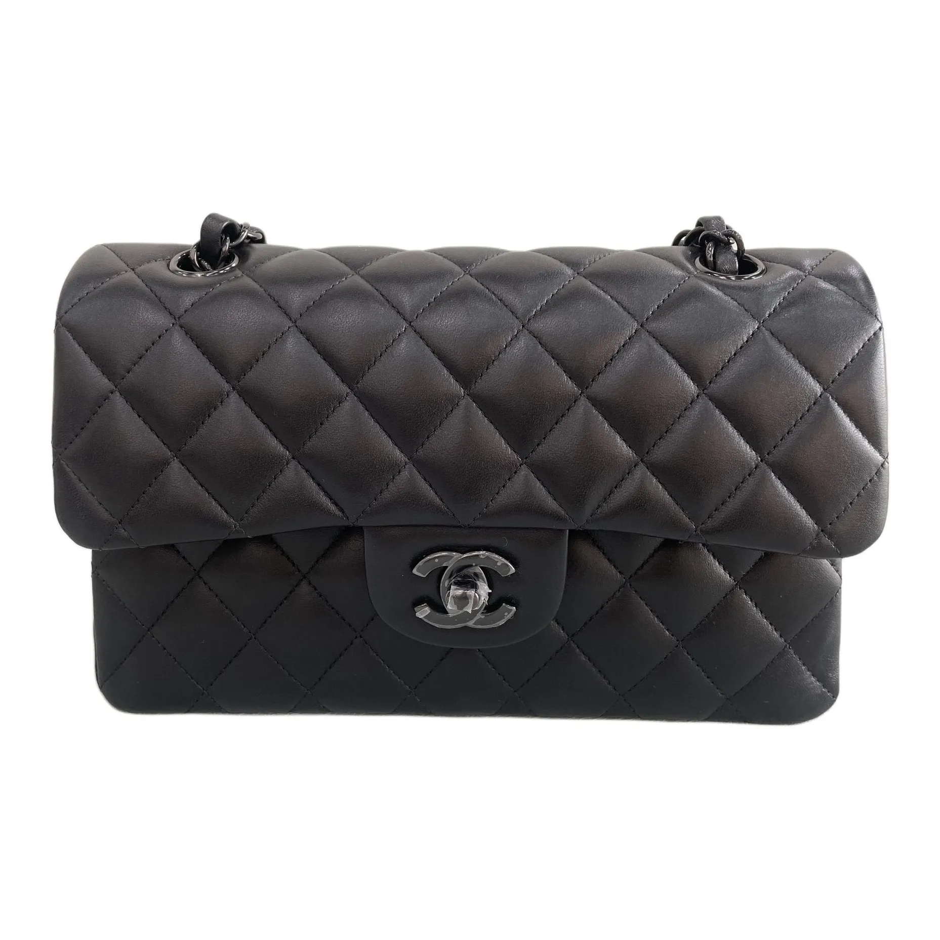 CHANEL Classic Flap CF Sheepskin Crossbody Bag, Shoulder Bag Trumpets Women's Black