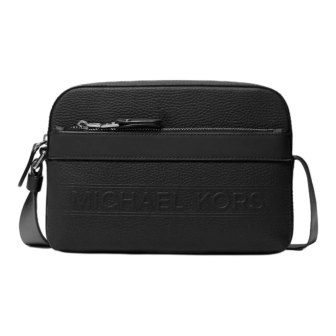 MICHAEL KORS Pebble Leather Shoulder Bag Men's Black