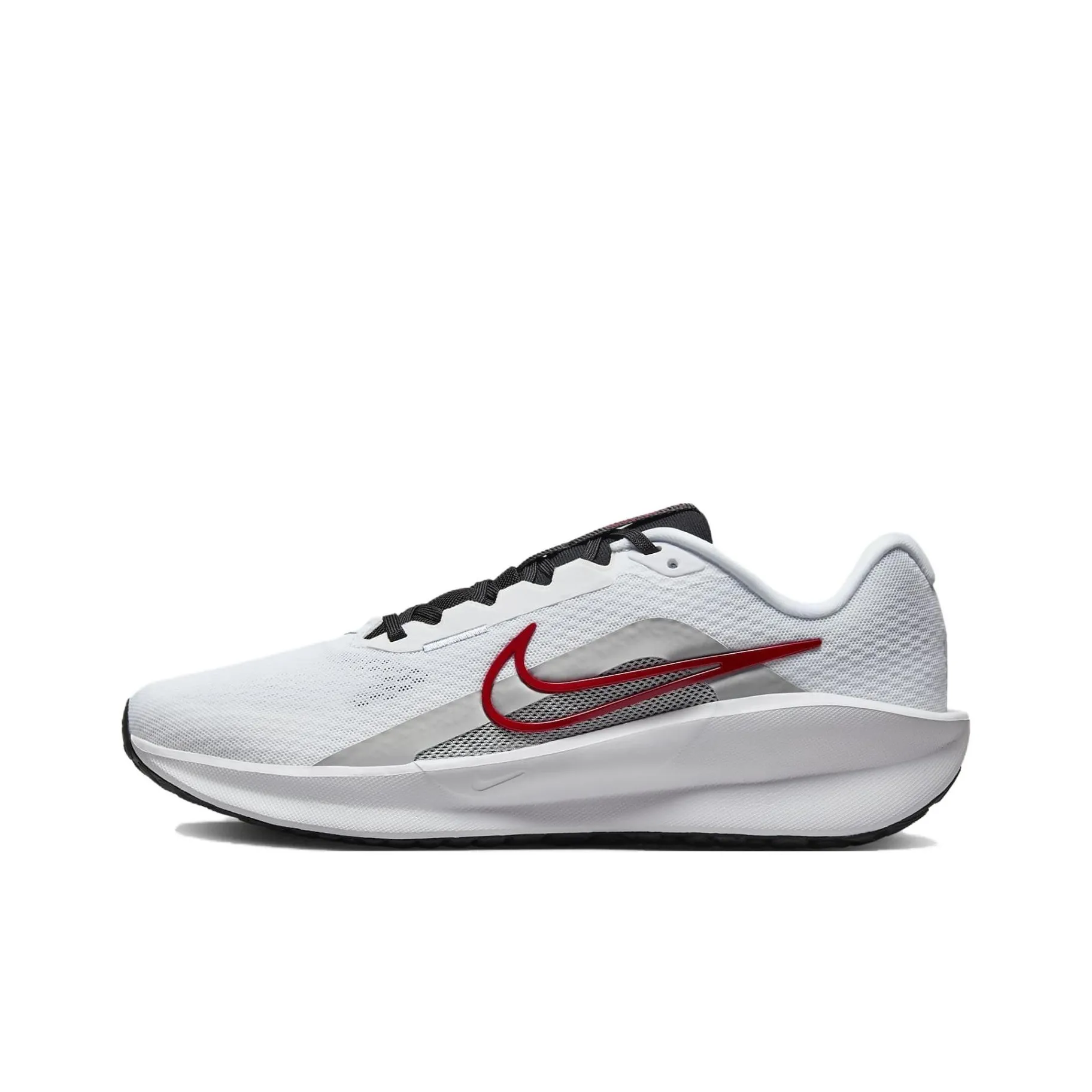 Nike Downshifter 13 White Light Smoke Grey Black Fire Red