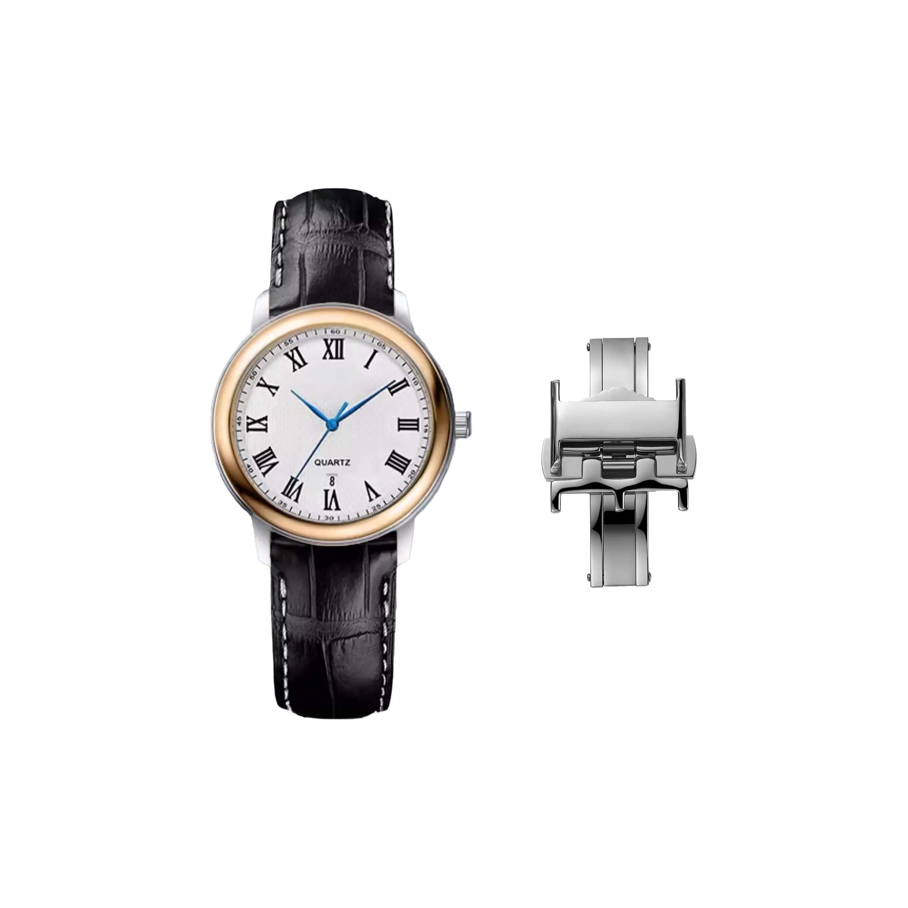 SHIRUI Strap Longines Compatibility Cowhide Leather Material Genuine Leather Belt Black Brown Blue