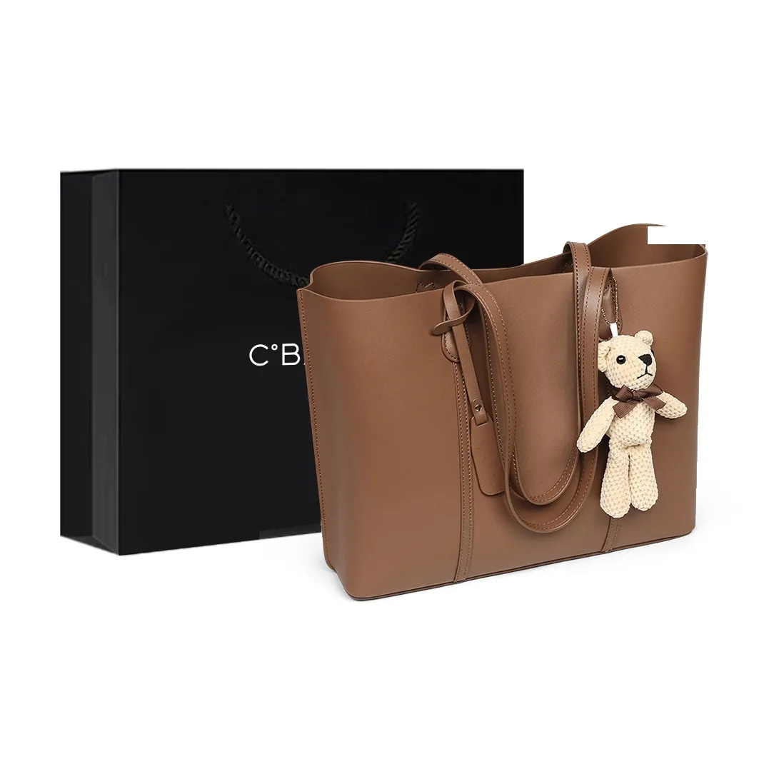 C°BANNER Split Cow Leather With Synthetic Leather Tote Bag, Shopping Bag, Shoulder Bag Buffalo's