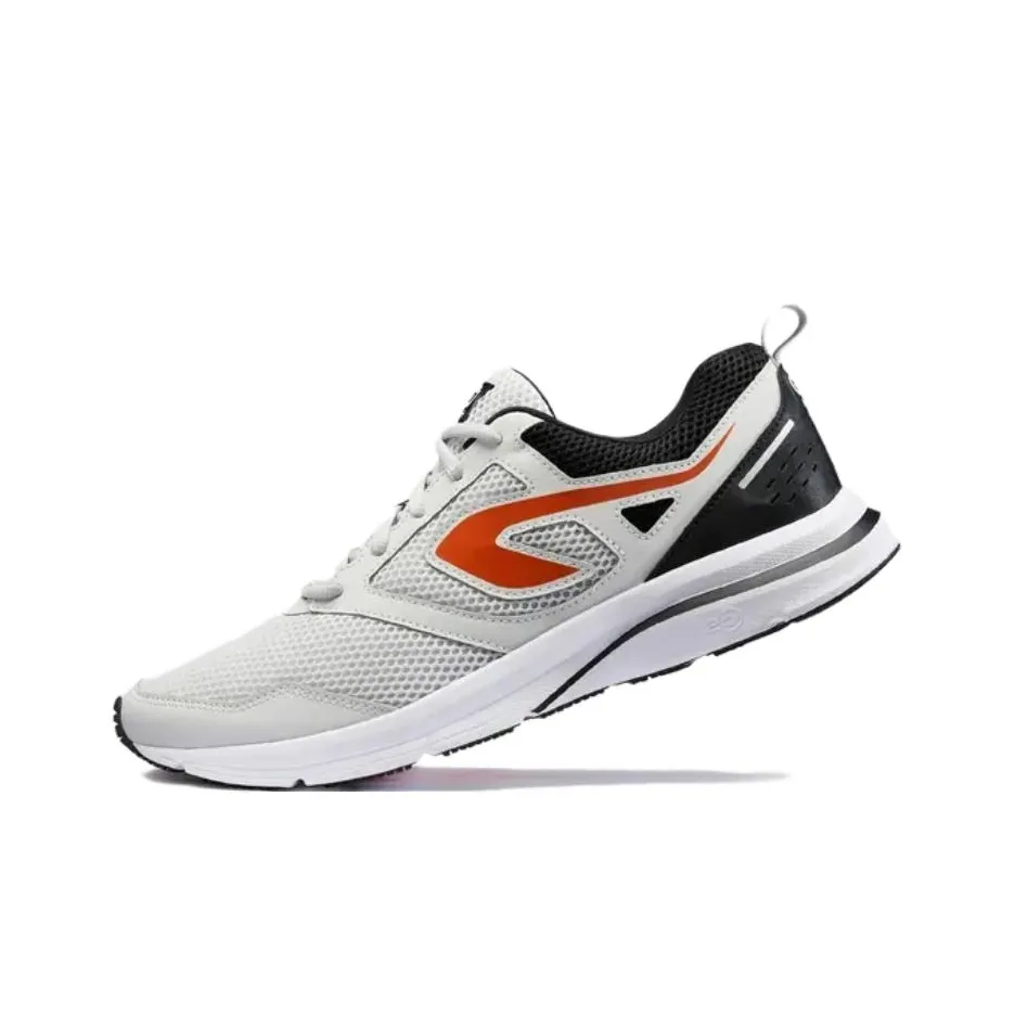DECATHLON Cushioned Wear-Resistant Breathable Low-Top Running Shoes Men's Gray Red
