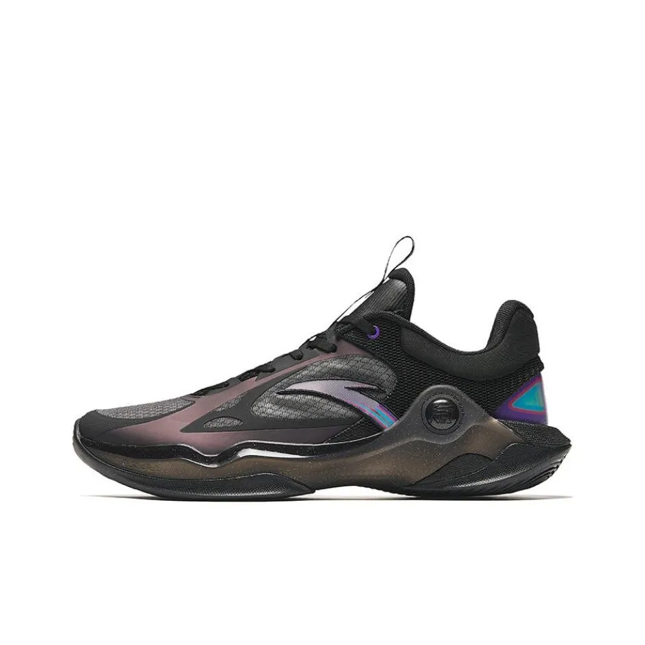 Anta Sky Blue RETRO Skyline RETRO Abrasion-Resistant Low-Top Basketball Shoes Men's Black
