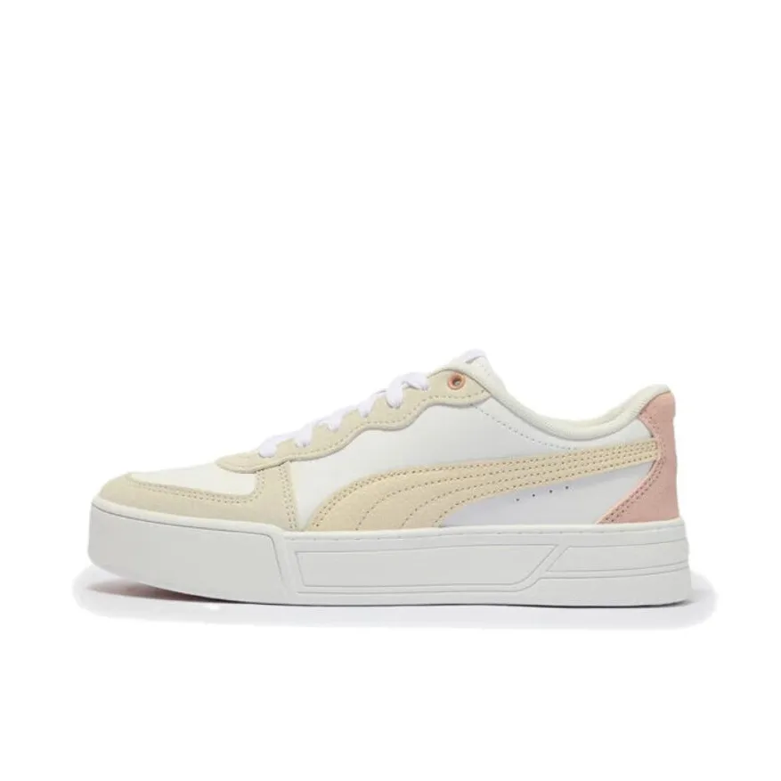 PUMA Skye Non-slip Lightweight Low-Top Skateboard Shoes Women's Ecru