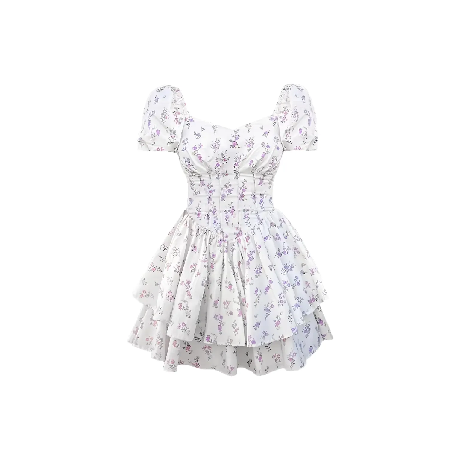 ZUKIZUKI Короткое платье с короткими рукавами женское белое