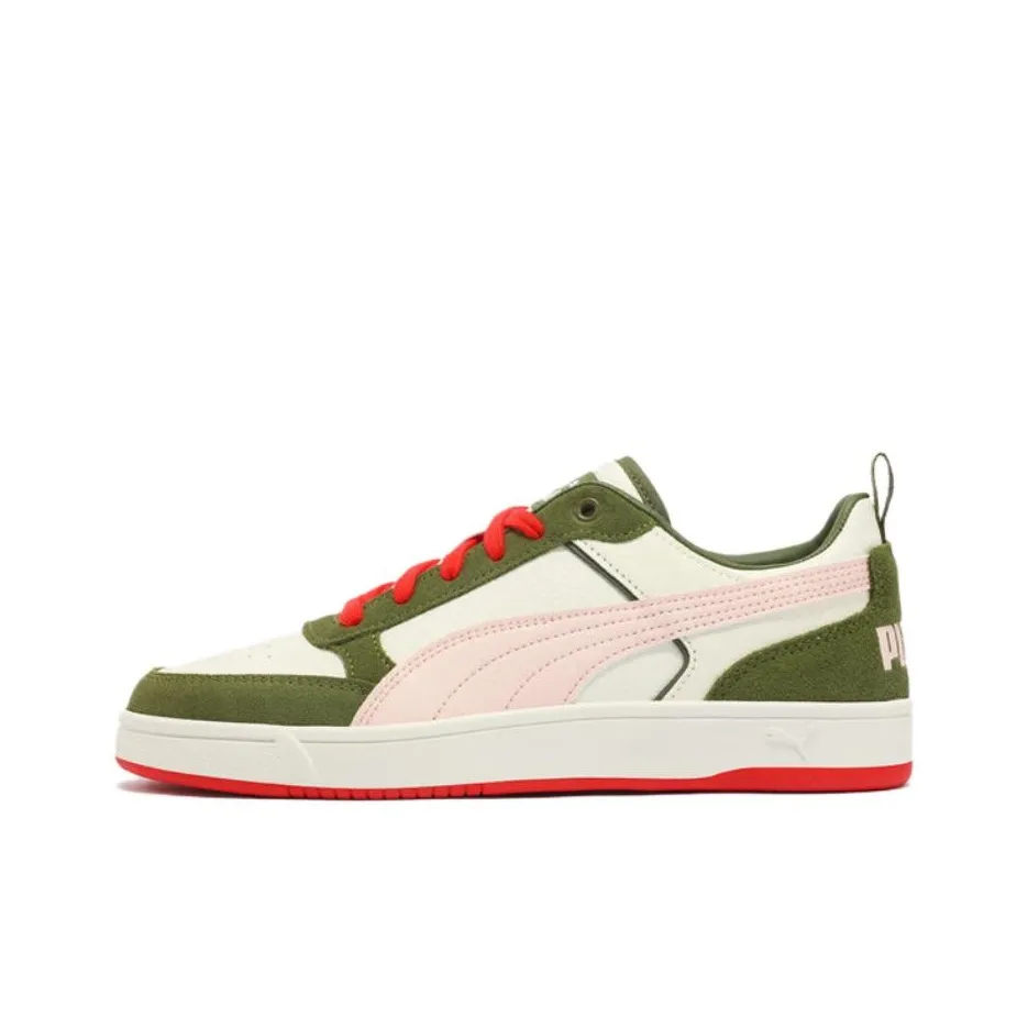 PUMA DRIBBLE SD Low Top Casual Shoes Unisex White Green Pink