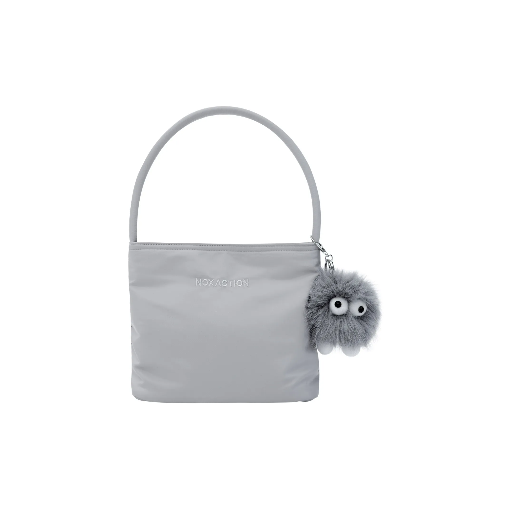 NOX ACTION Nylon Shoulder Bag Small Size Women's Paris Silver Gray/Oatmeal Khaki/Monet Wisteria/Mint Green/Ballet Pink