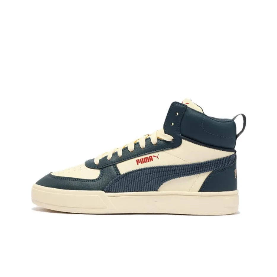 PUMA Caven MID Топ Кроссовки для скейтбординга Унисекс Зеленый Белый