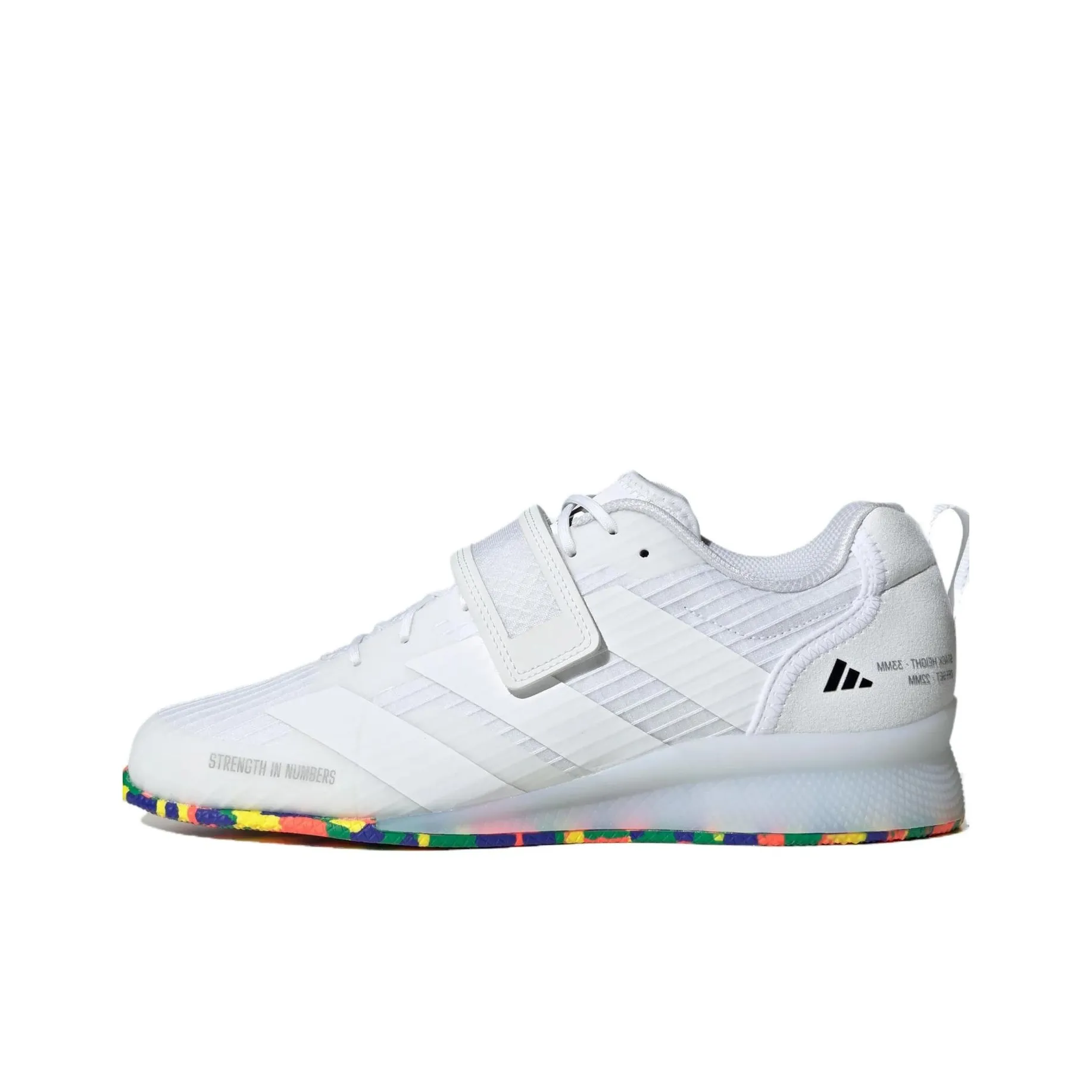 Adipower Weightlifting Adidas 3 'White Multi Color Sole'