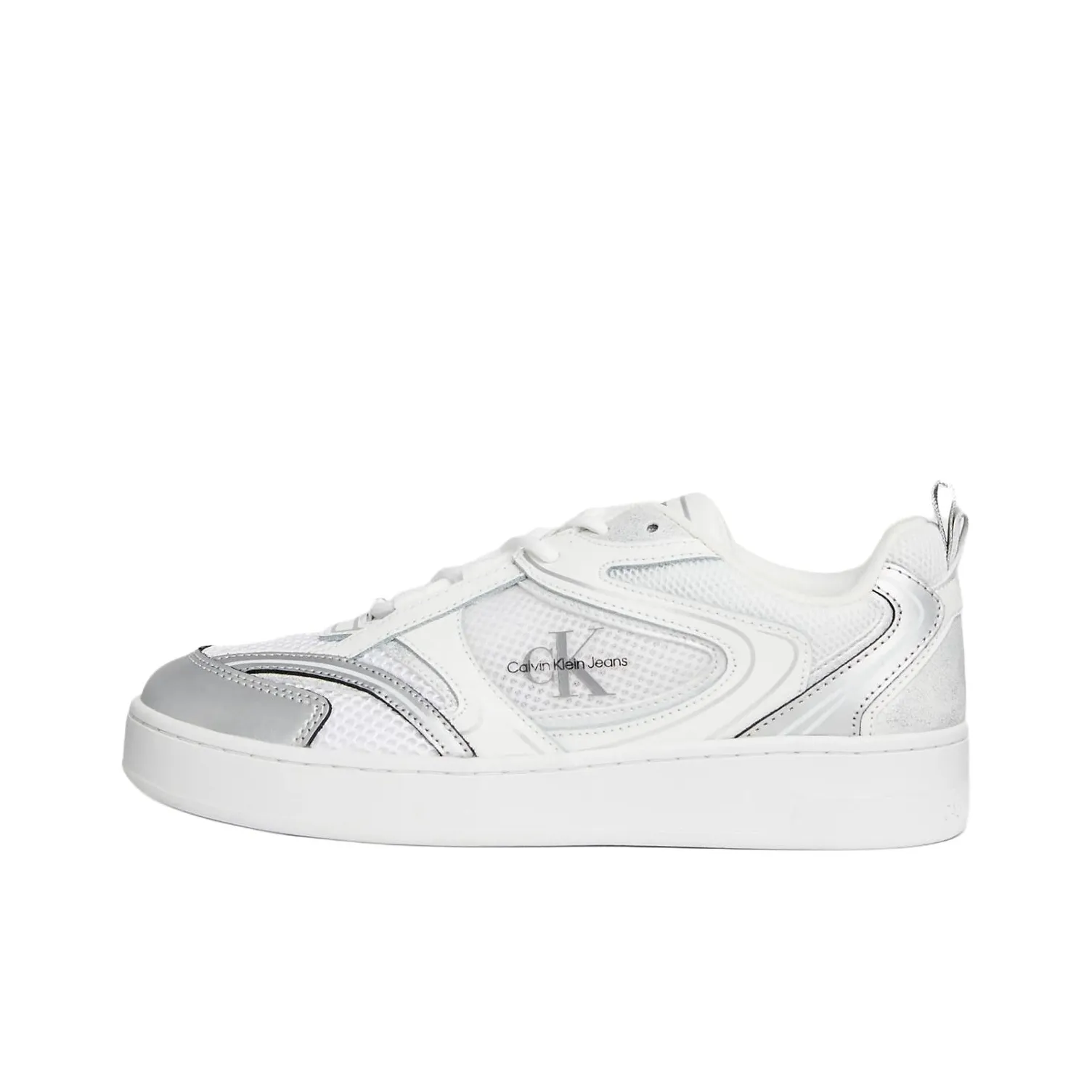 CKJ CALVIN KLEIN JEANS Skateboard Shoes Women's Silver