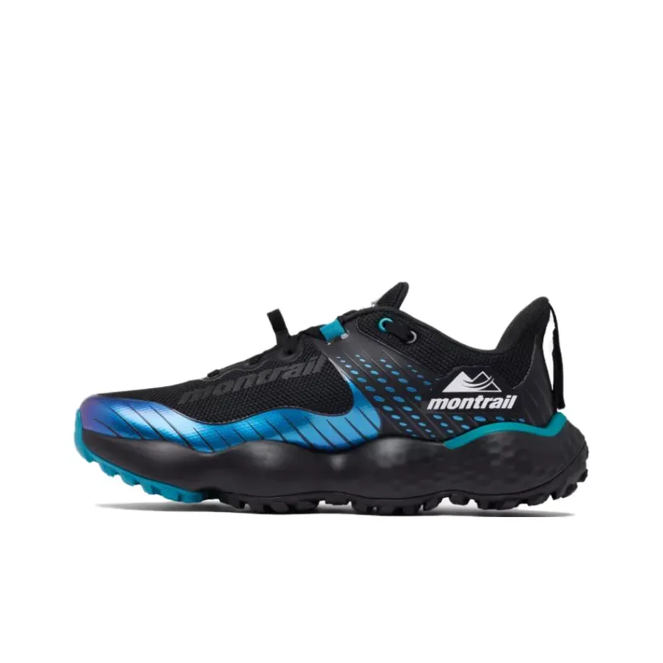 Columbia Montrail Cushioning Anti Slip And Wear Resistant Low Top Trail Running Y2k Running open-toe Shoes Men's Black Blue