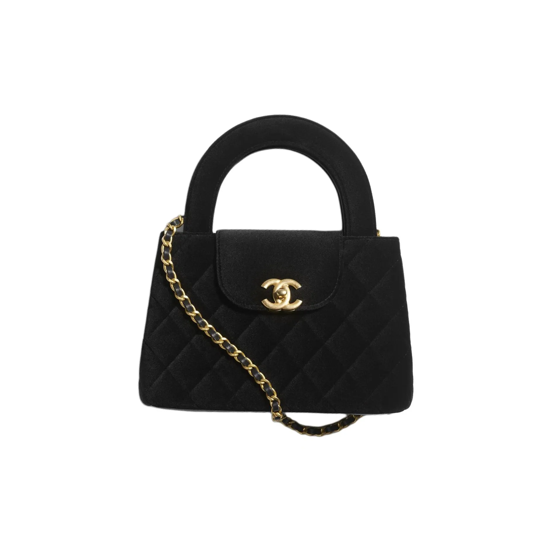 CHANEL Velour Shoulder Bag, Crossbody Bag, Handbag Mini Women's Black