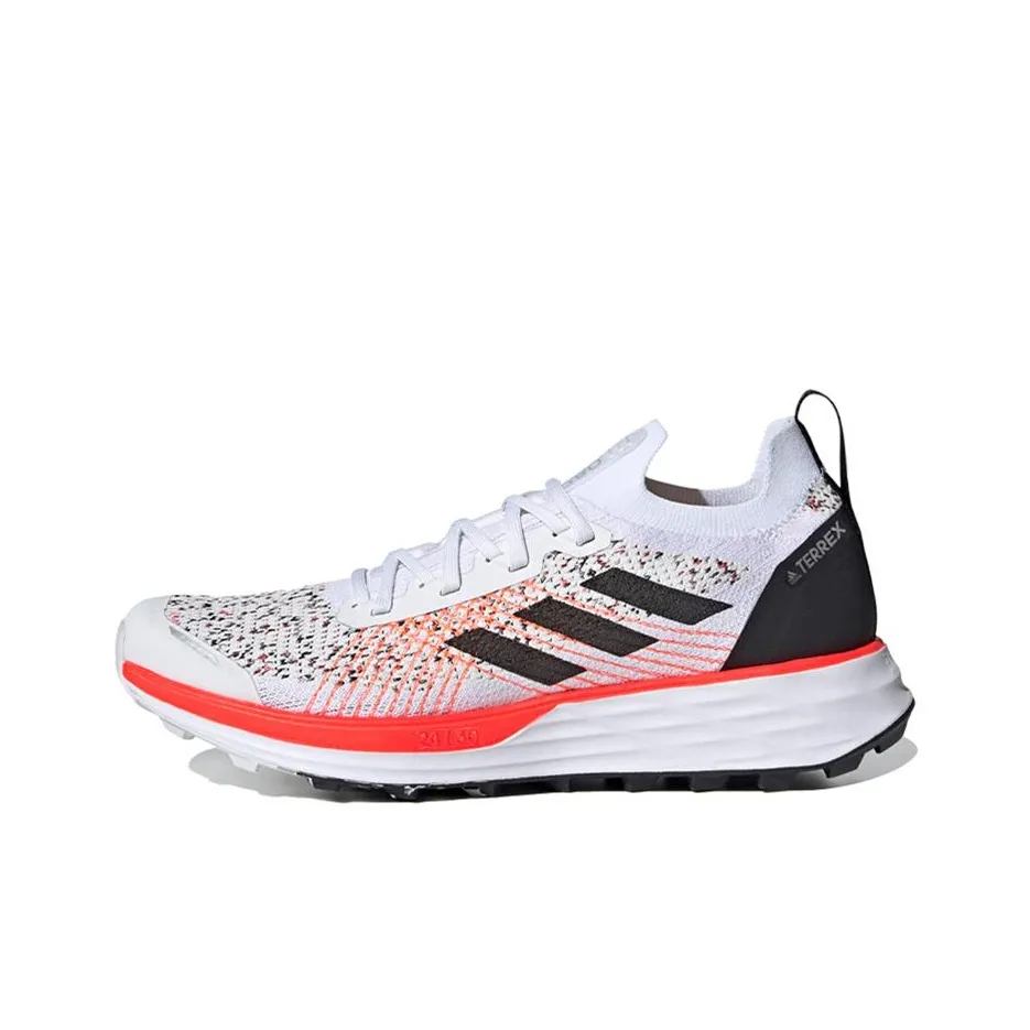 adidas Terrex Двухнизкий Устойчивый Низкий Топ Марафон Беговые кроссовки Мужской Белый Розовый Черный