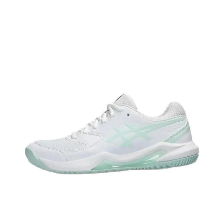 Asics Gel Dedicate 8 Low Топ Теннисные Кроссовки Женские Белые Циановые