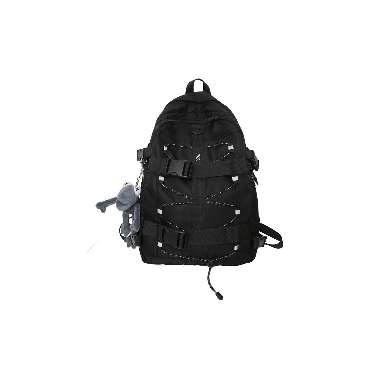 NOMK Nylon Backpack Skateboard Bag Backpack Handbag Men's Black/Gray