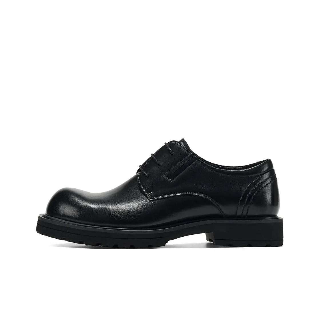 HALEBOSS Casual Leather Shoes Men's Low Top Black