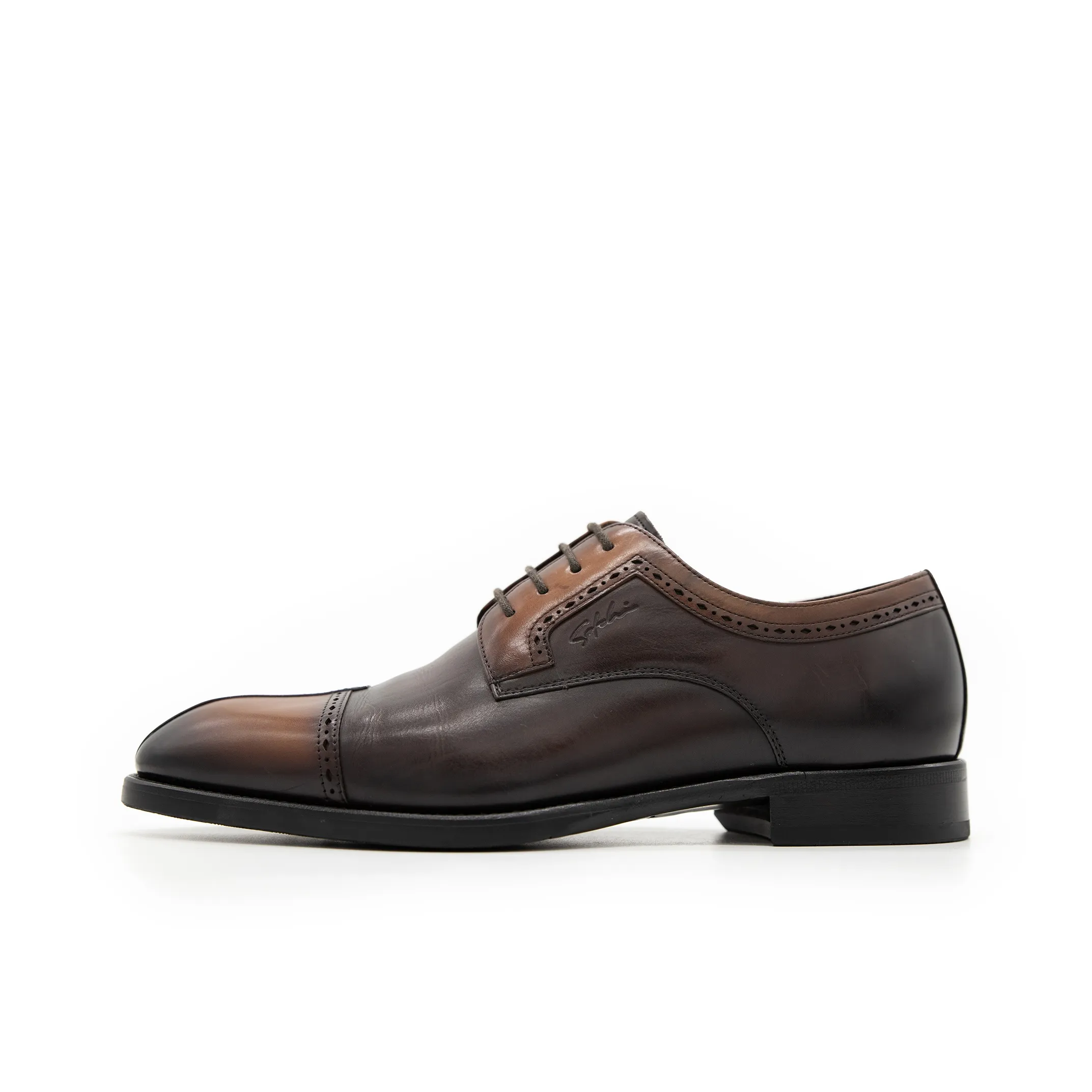 Satchi Business Formal Leather Shoes Oxford Shoes Men's Coffee
