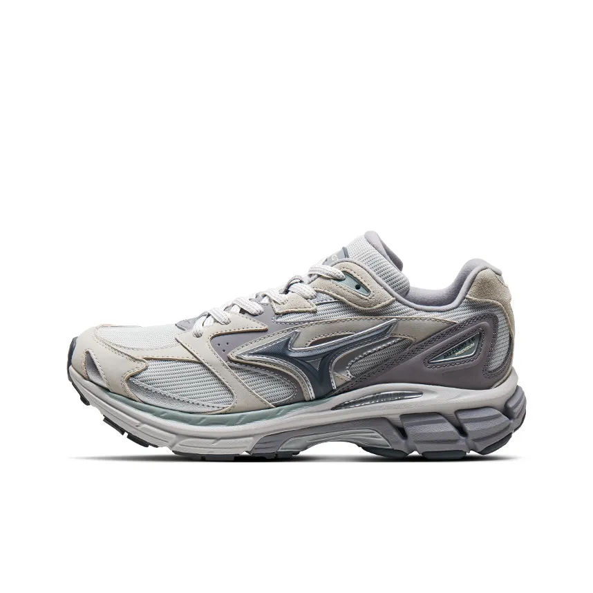Mizuno Anti Slip Wear Resistant Low Top Running Shoes Unisex Cool Gray