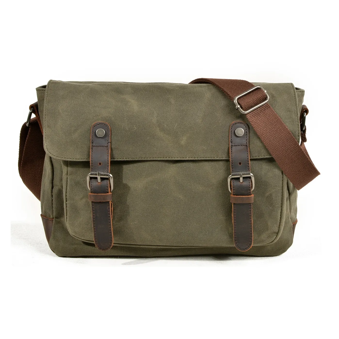 TTaG．baG Холст Плечевая сумка Мужская Хаки Зеленый