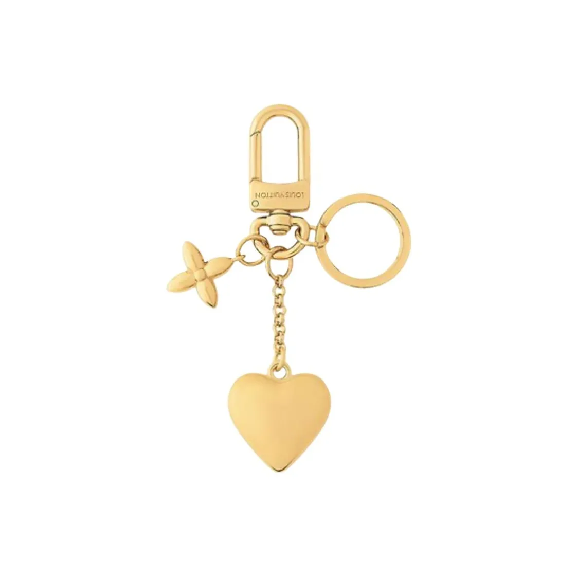 LOUIS VUITTON Satin Heart Bag Charm And Key Holder