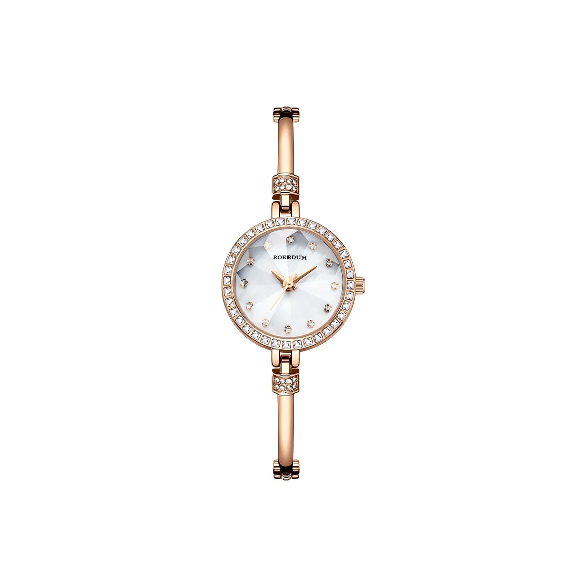 ROERDUM Guardian Goddess Collection Маленькая круглая подвеска Кварцевый механизм Стальной ремешок Часы Женские часы Белый циферблат