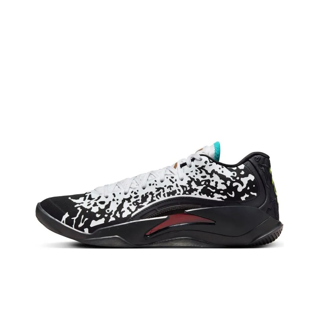 Jordan Zion 3 Anti Slip Wear Resistant Low Top Casual Shoes Men's Black White