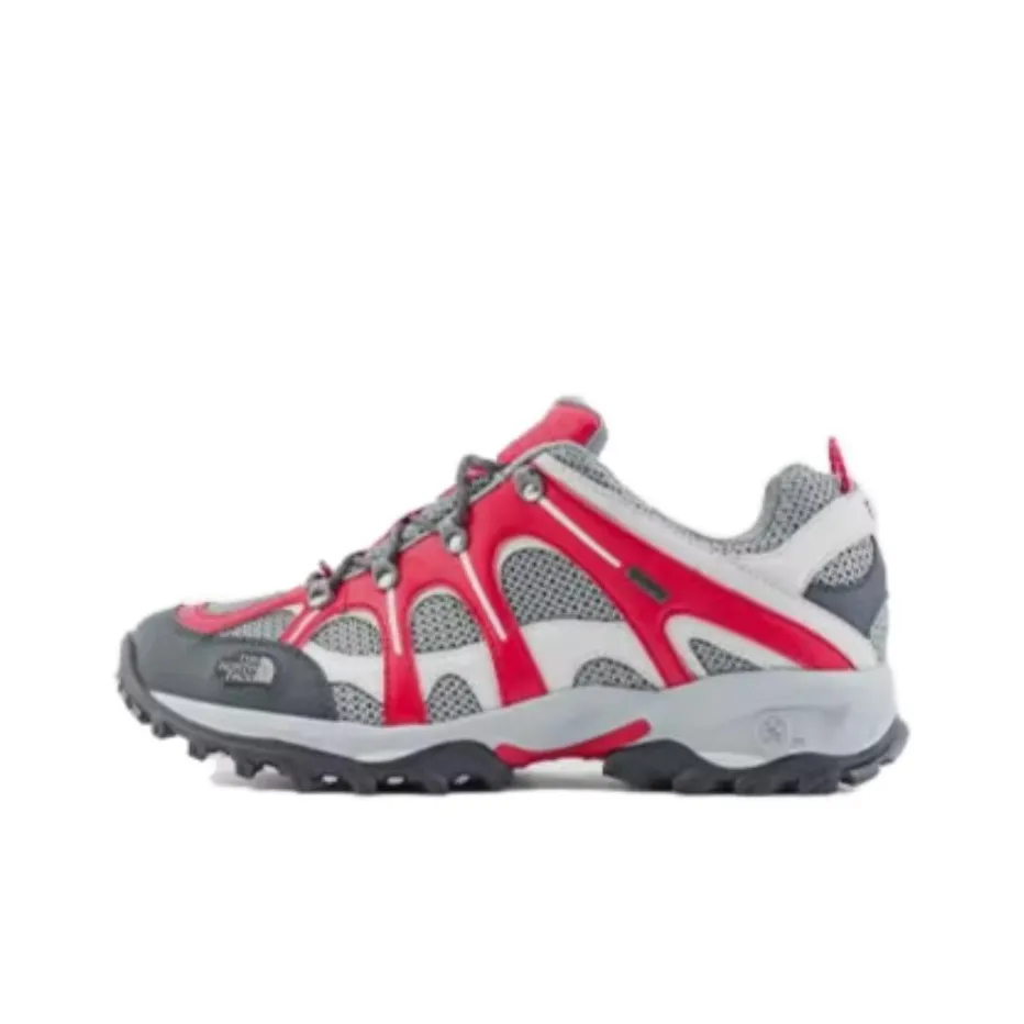 THE NORTH FACE Hedgehog Series Anti Slip Wear Resistant Low Top Trekking Shoes Men's Gray Red