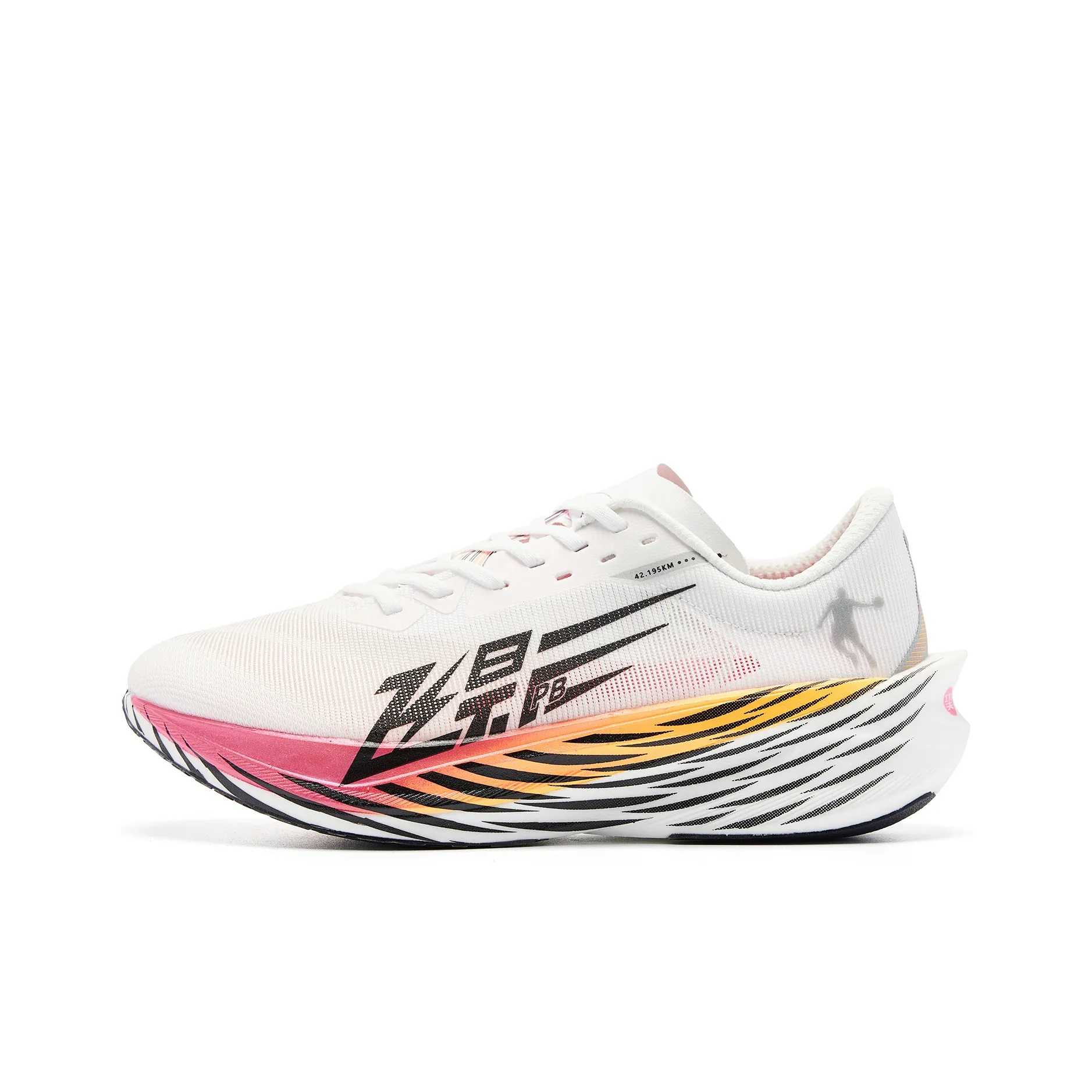 QIAODAN Flying Shadow PB4,0 Беговые кроссовки Низкий топ Jordan Белый Неон Розовый Женский