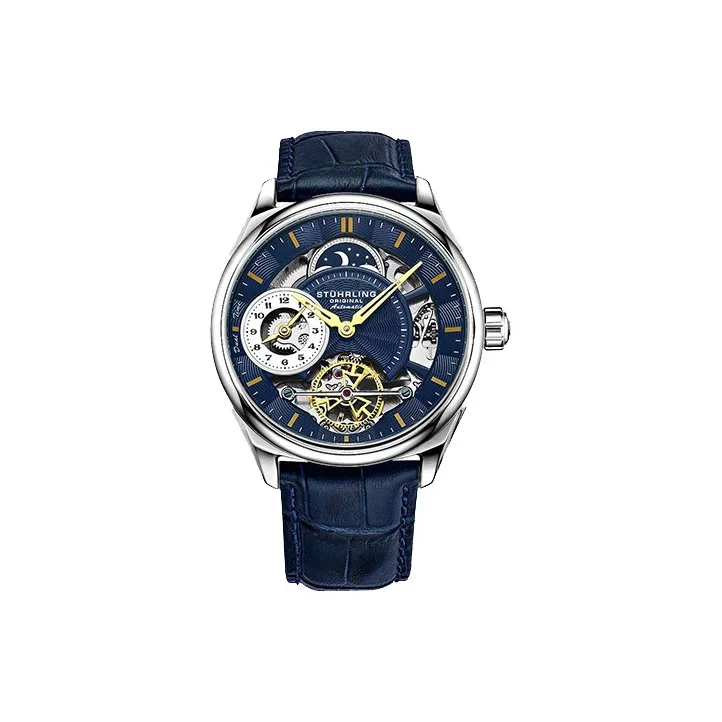STUHRLING Автоматический Механический Часы для мужчин, 42mm*12mm*42mm, Синий