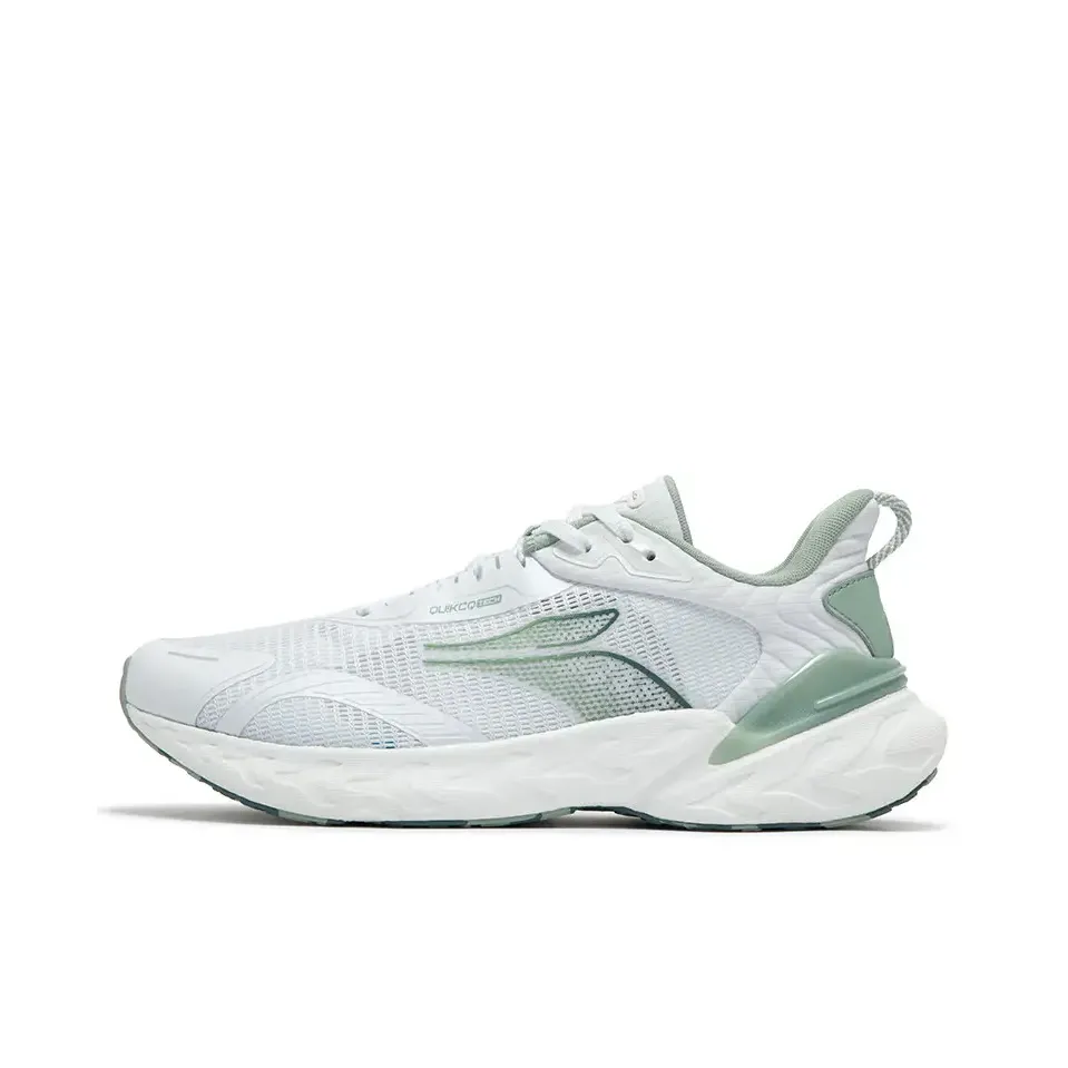 361° Popping Foam Cushioning Breathable Low-Top Training Running Shoes Men's White Green