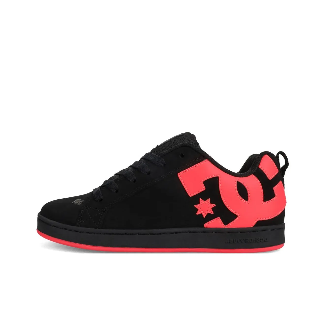 DC Shoes Abrasion Resistant Breathable Low Top Casual Shoes Women's Black Vibrant Pink