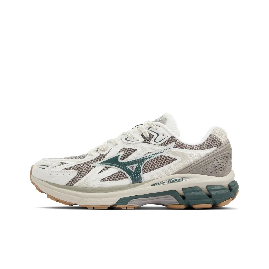 Mizuno Halo Mi Cushioning Anti-Slip Wear-Resistant Breathability Low-Top Running Shoes Unisex Champagne White