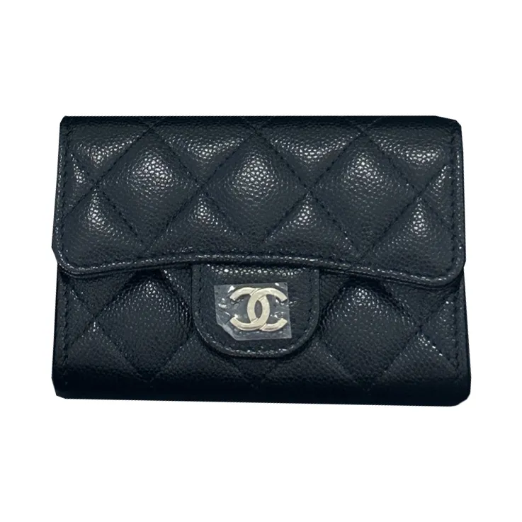 CHANEL Classic Zipped Wallet Card Holder Black