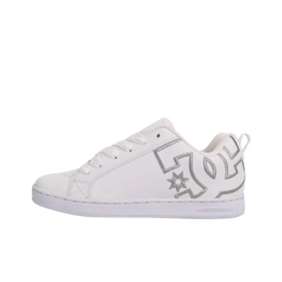 DC Shoes Court Graffik Abrasion Resistant Breathable Low Top Casual Shoes Women's White