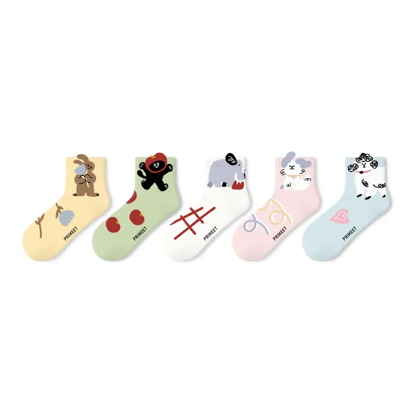 Primeet Ankle Socks Women's 5 Pack