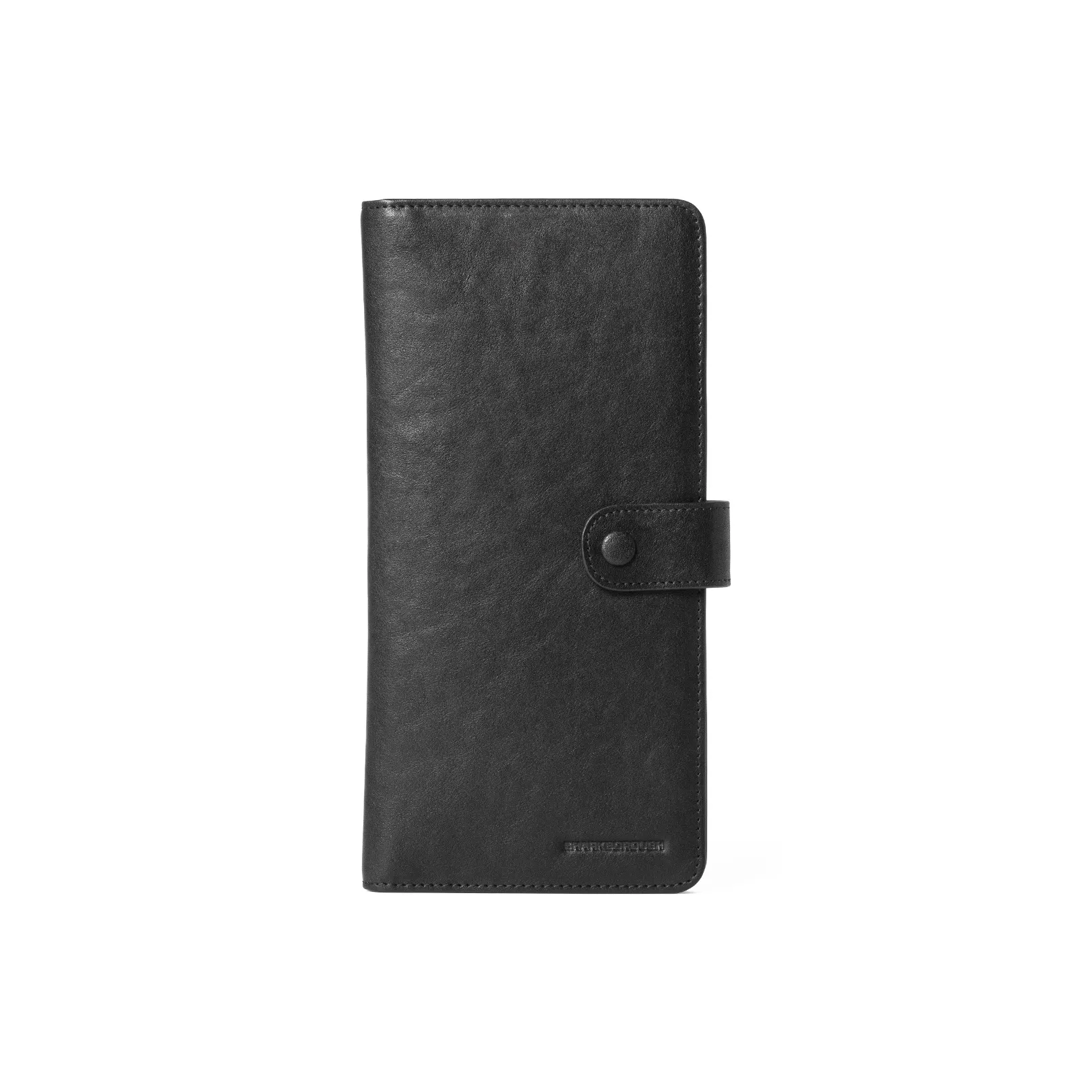 Sharkborough Растительное дубление Лицевая коровья кожа Держатель для паспорта Большой Унисекс Черный