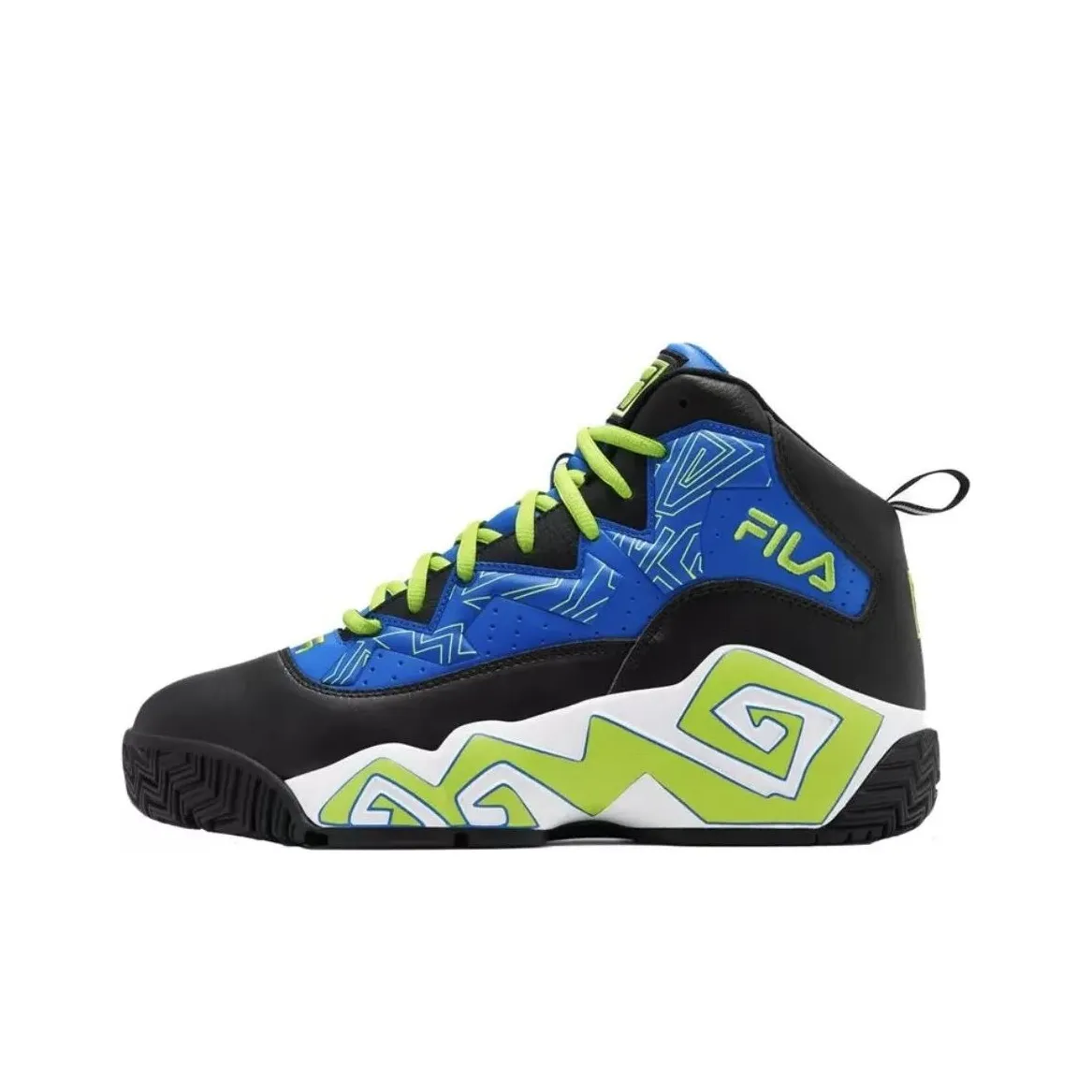 FILA Mashburn High Top Basketball Shoes Unisex Blue Black
