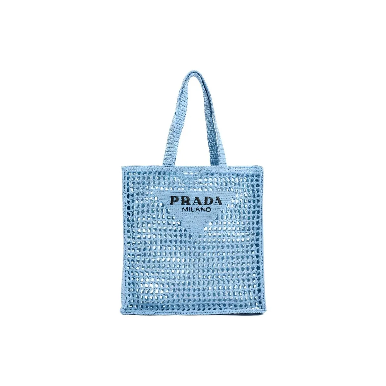 PRADA Raffia One Shoulder Handbag Men's Blue