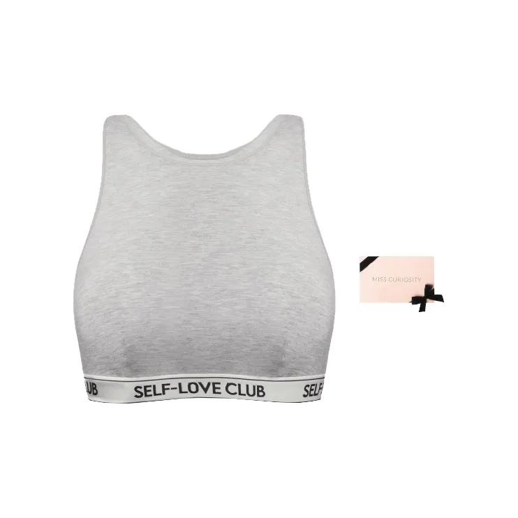 MISS CURIOSITY MISS CURIOSITY X Self Love Club Серый Женские Бюстгальтеры