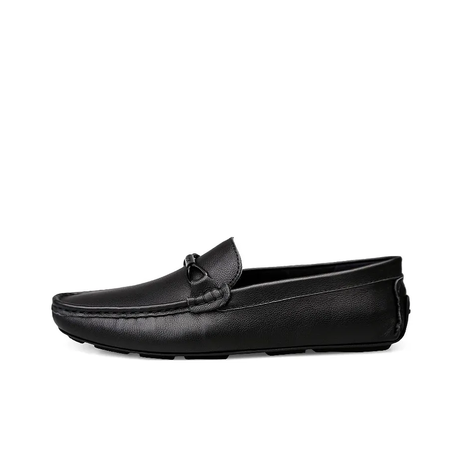 DCK Men's Casual Shoes Men's Low Top Black/White/Earth Yellow